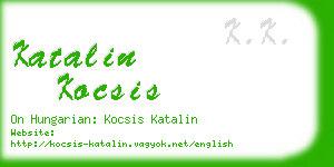 katalin kocsis business card